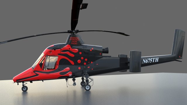 kaman k-max helicopter 3D-Modell .c4d .max .obj .3ds .fbx .stl .blend 