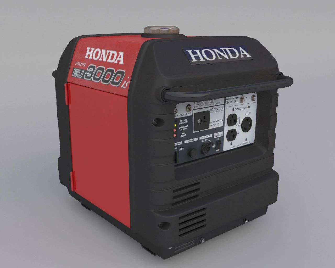 honda generator eu3000is 3D Model .c4d .max .obj .3ds .fbx .stl .blend 