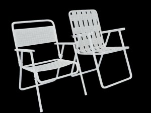two folding chairs 3Dモデル