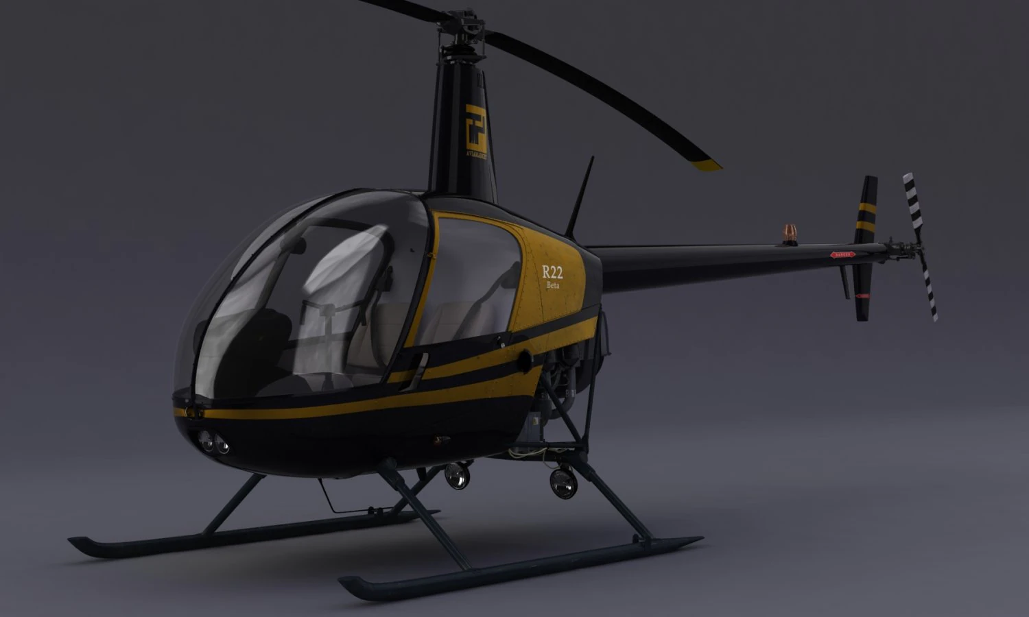 robinson r22 Modello 3D .c4d .max .obj .3ds .fbx .stl .blend 