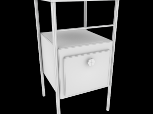 low poly rust medical table Modelo 3D