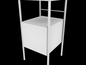 low poly rust medical table Modelo 3D