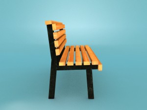 low poly bench 1 for game dev 3D Model