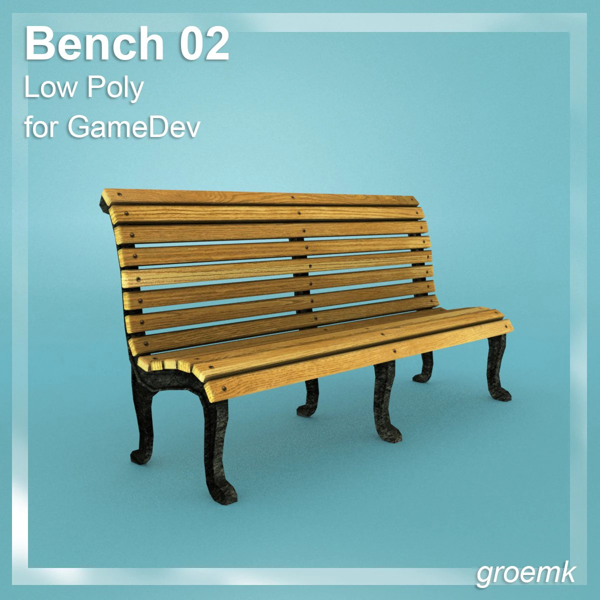 low poly bench 2 for games dev 3D Model .c4d .max .obj .3ds .fbx .stl .blend 