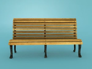 low poly bench 2 for games dev 3D Model
