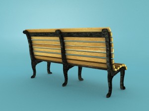 low poly bench 2 for games dev 3Dモデル
