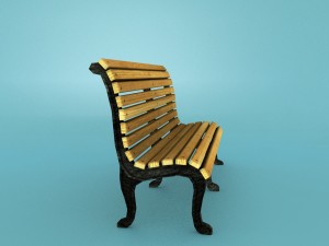 low poly bench 2 for games dev 3Dモデル