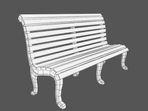 low poly bench 2 for games dev 3D Model