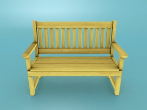 low poly bench 3 for game dev 3Dモデル