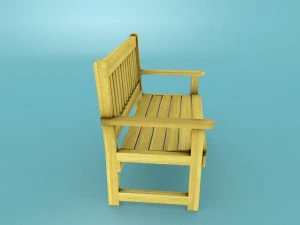 low poly bench 3 for game dev 3D Model