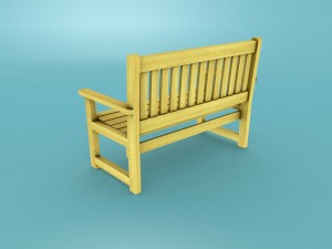 low poly bench 3 for game dev 3Dモデル