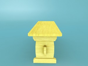 low poly bench 4 for game dev 3D Модель