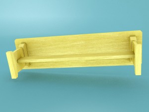 low poly bench 4 for game dev 3D Модель