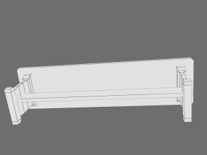 low poly bench 4 for game dev 3D Модель