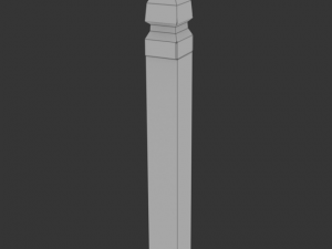 low poly wooden fence for gamedev 3D Model