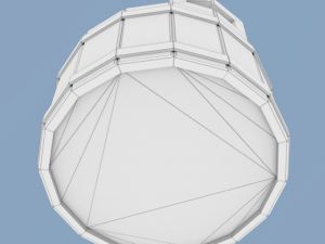 low poly wooden bucket1 for game dev Modelo 3D
