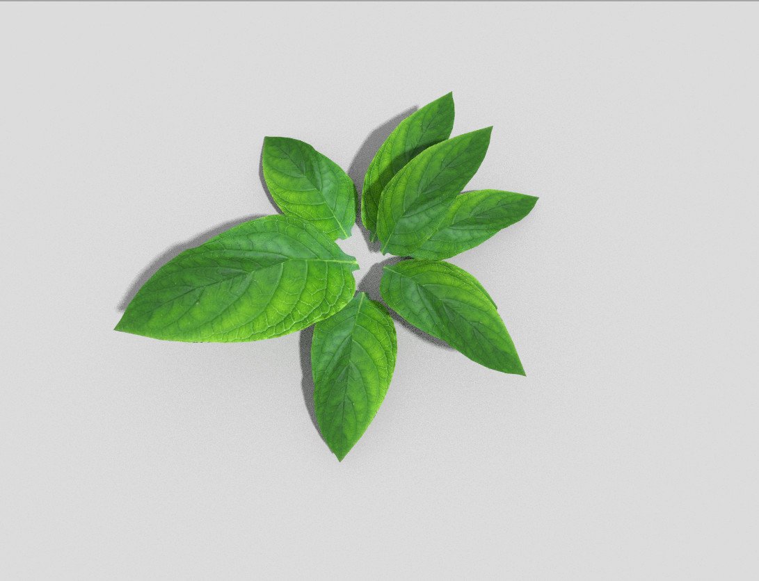 Low Poly Plant 3d Model In Bush 3dexport
