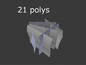 low poly shrub Model 3D