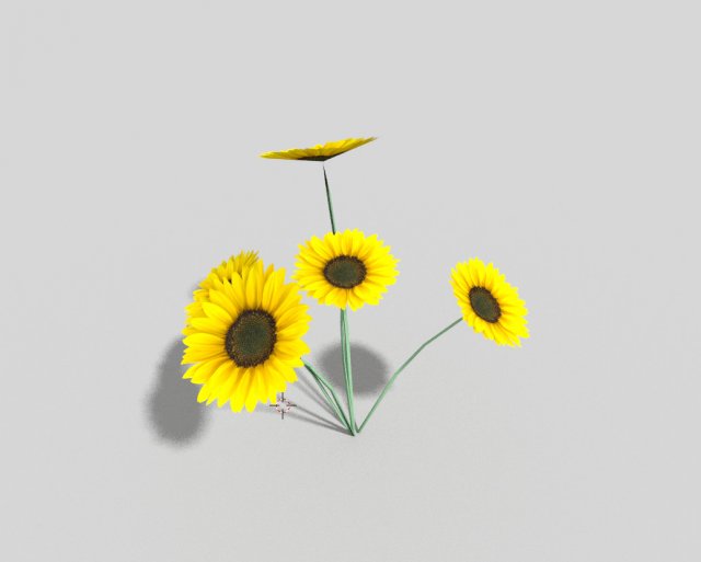 low poly flower 3D-Modell .c4d .max .obj .3ds .fbx .stl .blend 