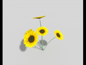 low poly flower 3D-Modell