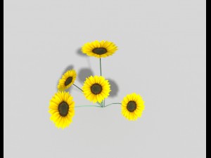 low poly flower 3D-Modell