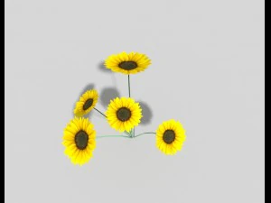 low poly flower 3D Model