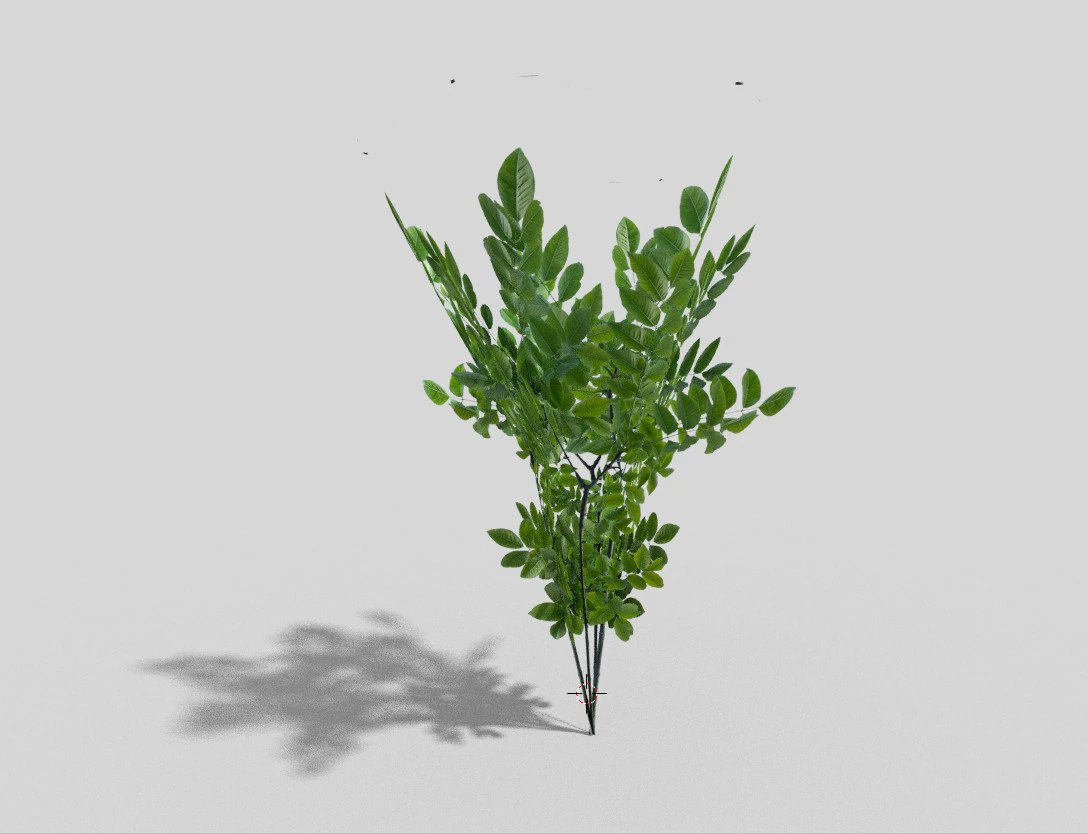 low poly bush 3D Model .c4d .max .obj .3ds .fbx .stl .blend