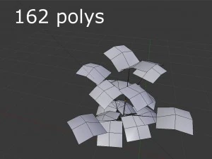 albero poli basso Modello 3D