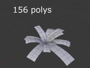 низкополигональное растение 3D Модель