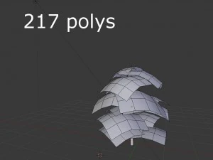 low poly shrub 3D Model