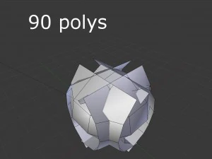 low poly shrub 3D Model