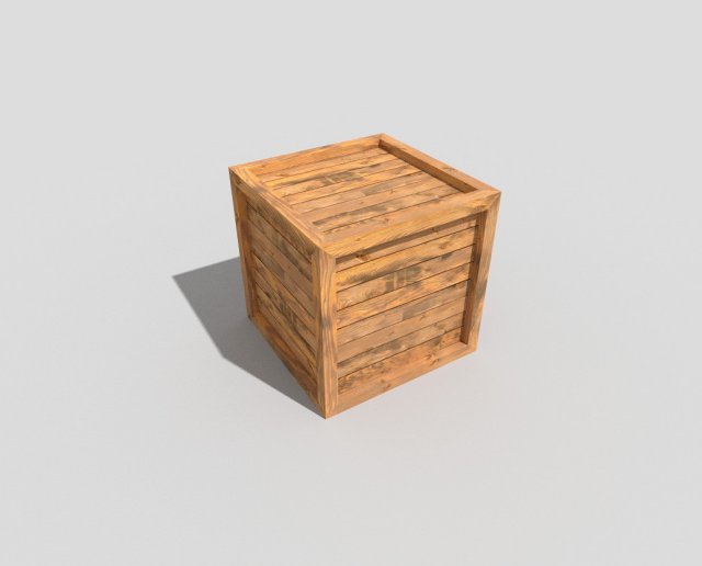 low poly wooden crate 3D मॉडल .c4d .max .obj .3ds .fbx .stl .blend 
