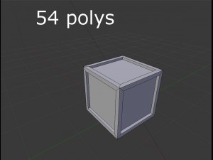 low poly wooden crate 3D मॉडल
