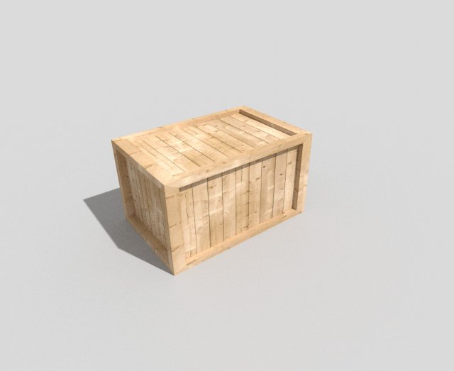 low poly wooden crate Modello 3D .c4d .max .obj .3ds .fbx .stl .blend 