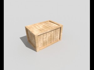 low poly wooden crate 3D Модель