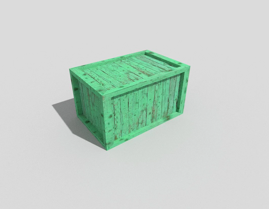 caixa de madeira baixa poli Modelo 3D .c4d .max .obj .3ds .fbx .stl .blend 