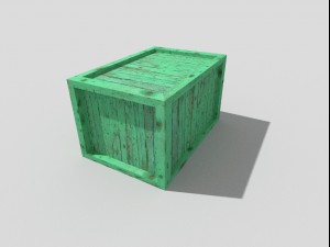 low poly wooden crate 3D 모델