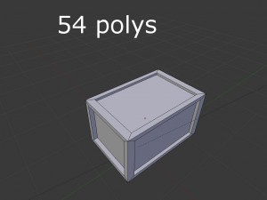 low poly wooden crate 3D 모델