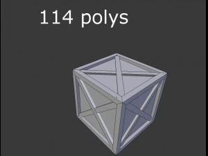 low poly wooden crate 3D Model