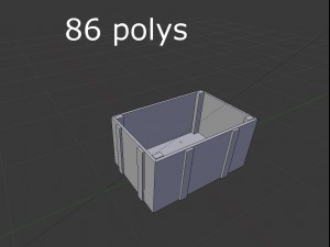 low poly wooden crate 3D मॉडल