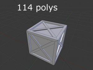 low poly wooden crate 3D 模型