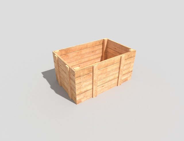 low poly wooden crate 3D मॉडल .c4d .max .obj .3ds .fbx .stl .blend 
