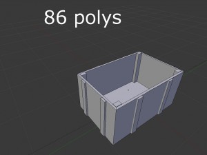 low poly wooden crate 3D मॉडल