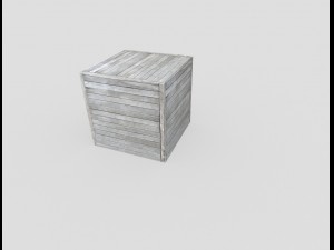 low poly wooden crate 3D Model