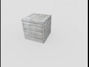 low poly wooden crate 3D Model