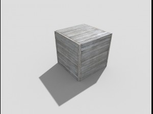 low poly wooden crate 3D Model