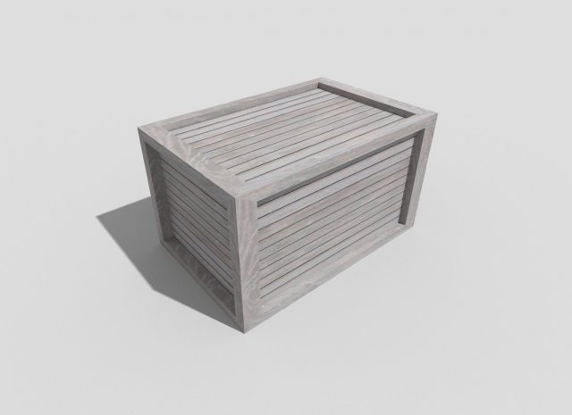 low poly wooden crate Modelo 3D .c4d .max .obj .3ds .fbx .stl .blend 