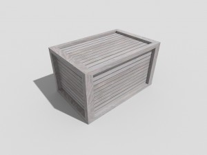 low poly wooden crate 3D Model