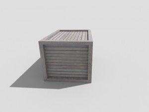 low poly wooden crate Modelo 3D