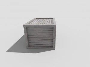 low poly wooden crate 3D Model
